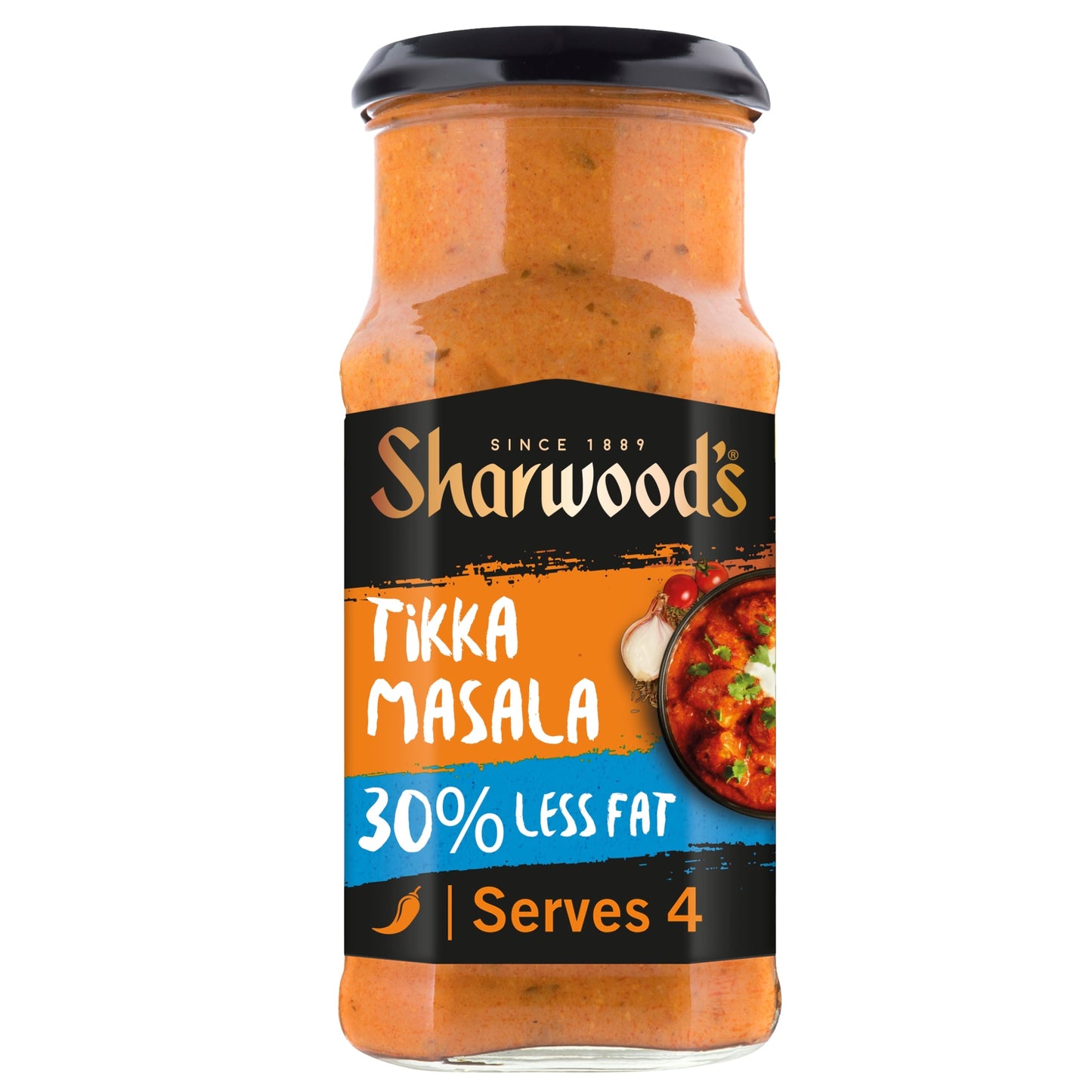 Sharwood's Tikka Masala 30% Less Fat Indian Curry Sauce 420g — image 1
