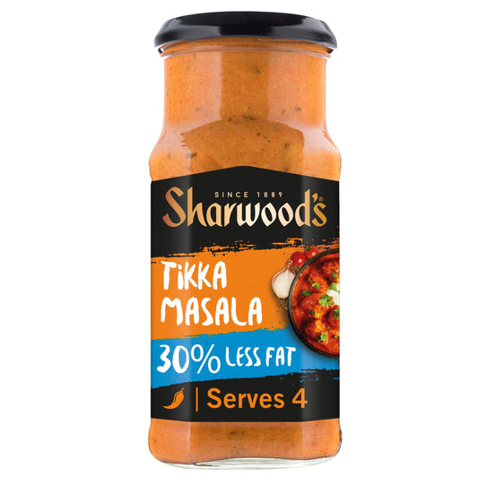 Sharwood's Tikka Masala 30% Less Fat Indian Curry Sauce 420g — image 1