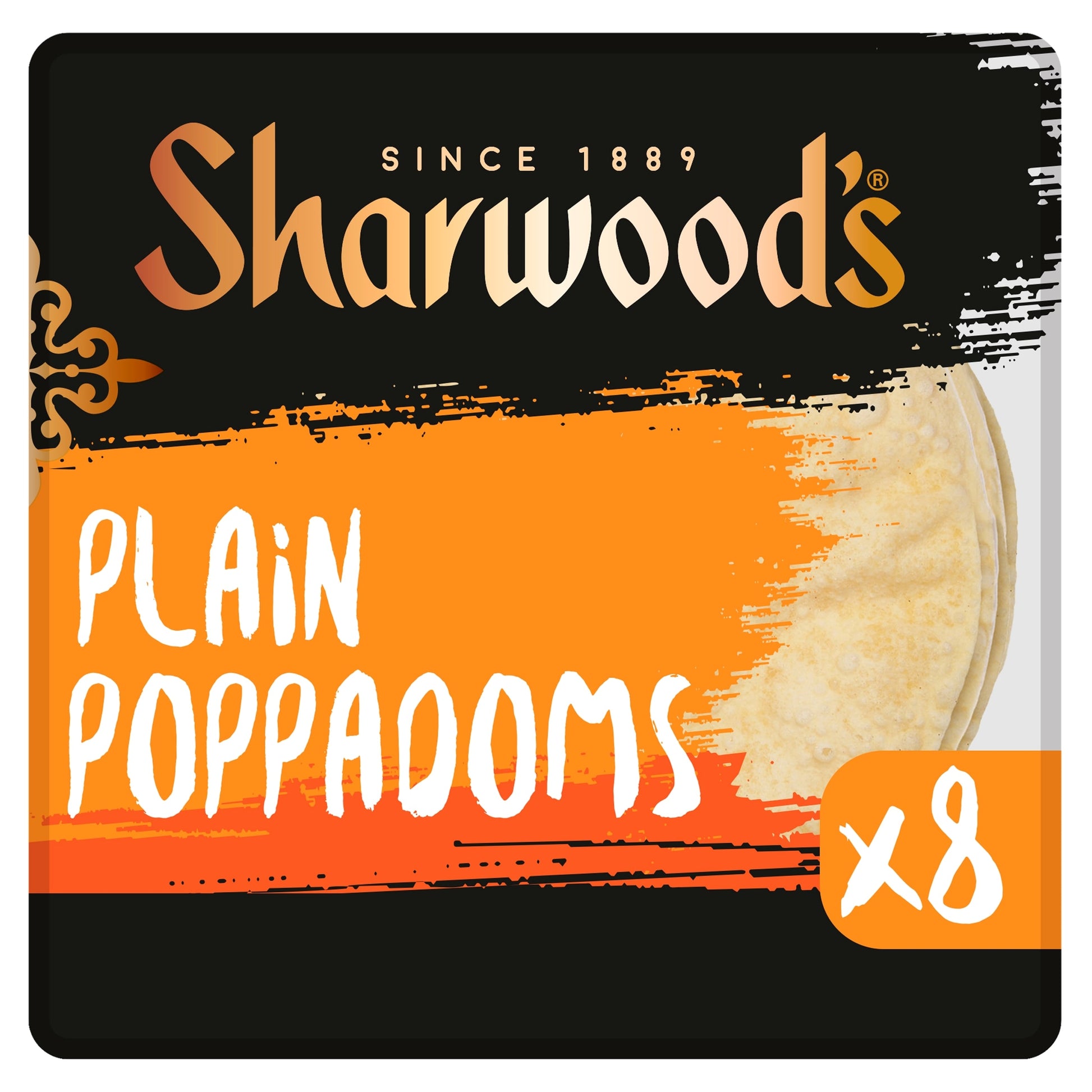 Sharwoods Plain Poppadoms 8 Pack — image 1