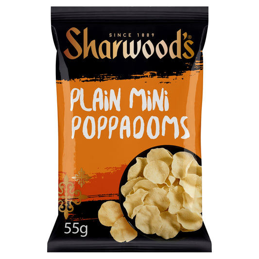 Sharwoods Street Food Plain Mini Poppadoms 55g — image 1