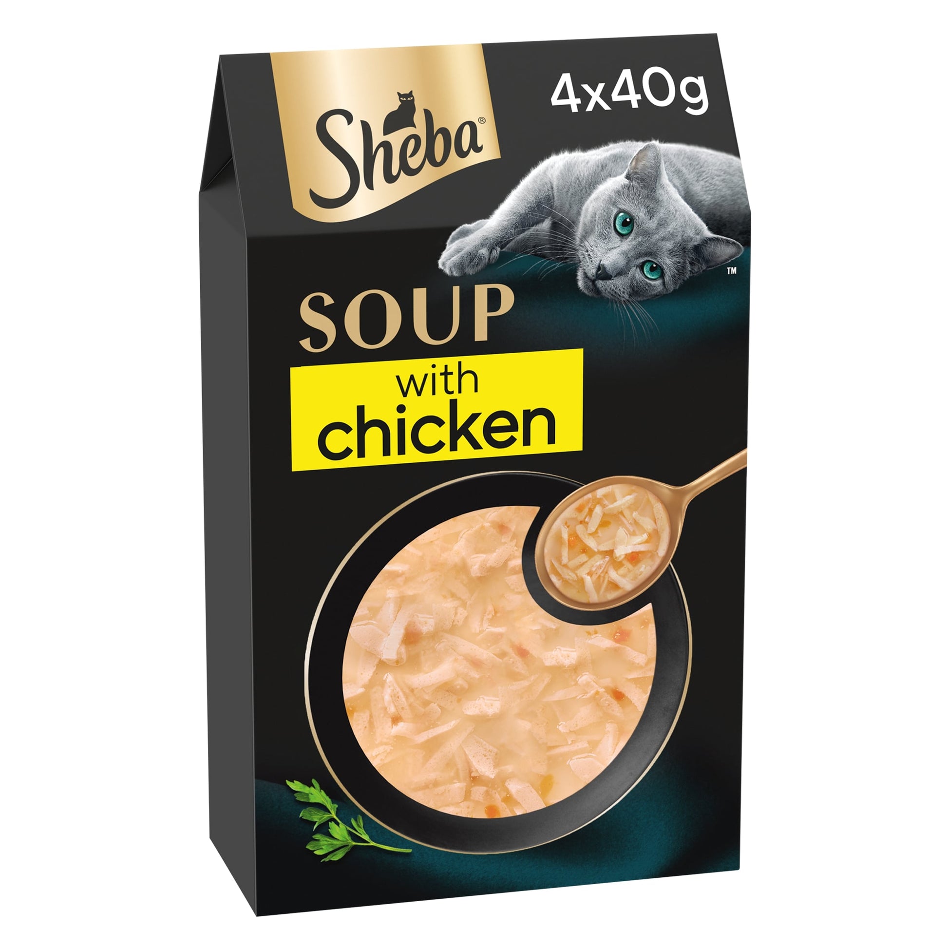 Sheba Classics Wet Cat Food Soup Pouches Chicken Fillet 4x40g — image 1