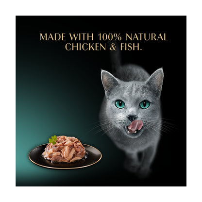 SHEBA Filets Adult Cat Food Tray with Chicken,Tuna,Poultry,Salmon 6 x 60g — image 3