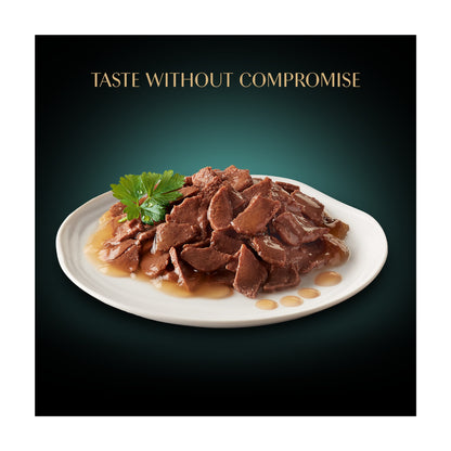SHEBA Fresh & Fine Wet Cat Food Pouches with Beef & Chicken & Lamb in Gravy 6x50g — image 3