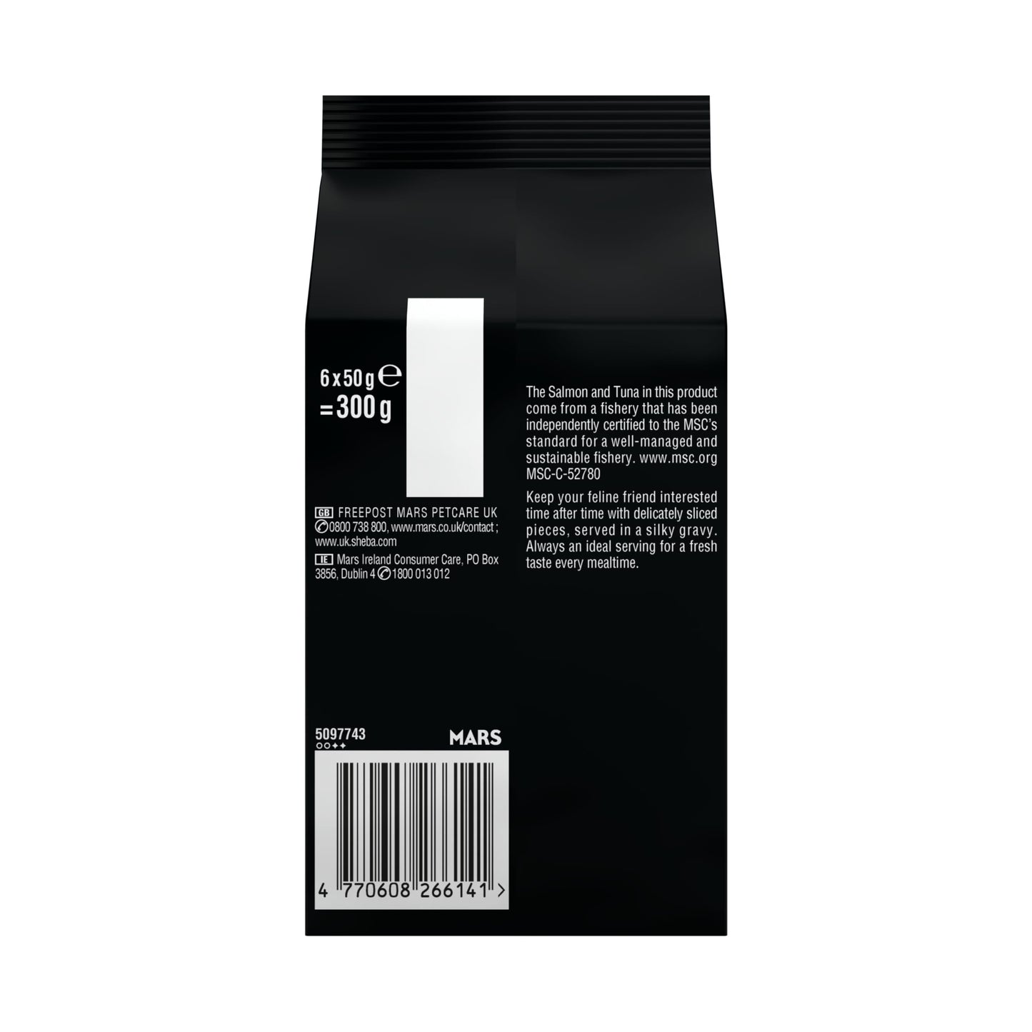 SHEBA Fresh & Fine Wet Cat Food Pouches with Salmon & Tuna & Trout in Gravy 6x50g — image 5