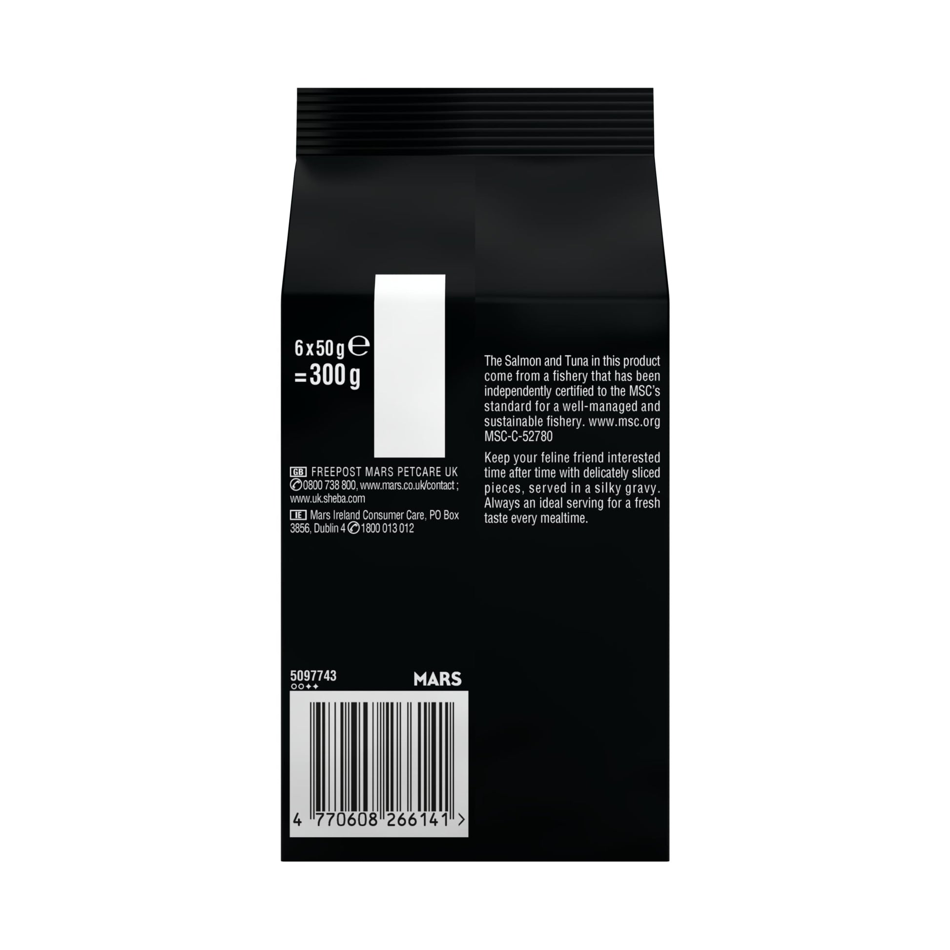 SHEBA Fresh & Fine Wet Cat Food Pouches with Salmon & Tuna & Trout in Gravy 6x50g — image 5