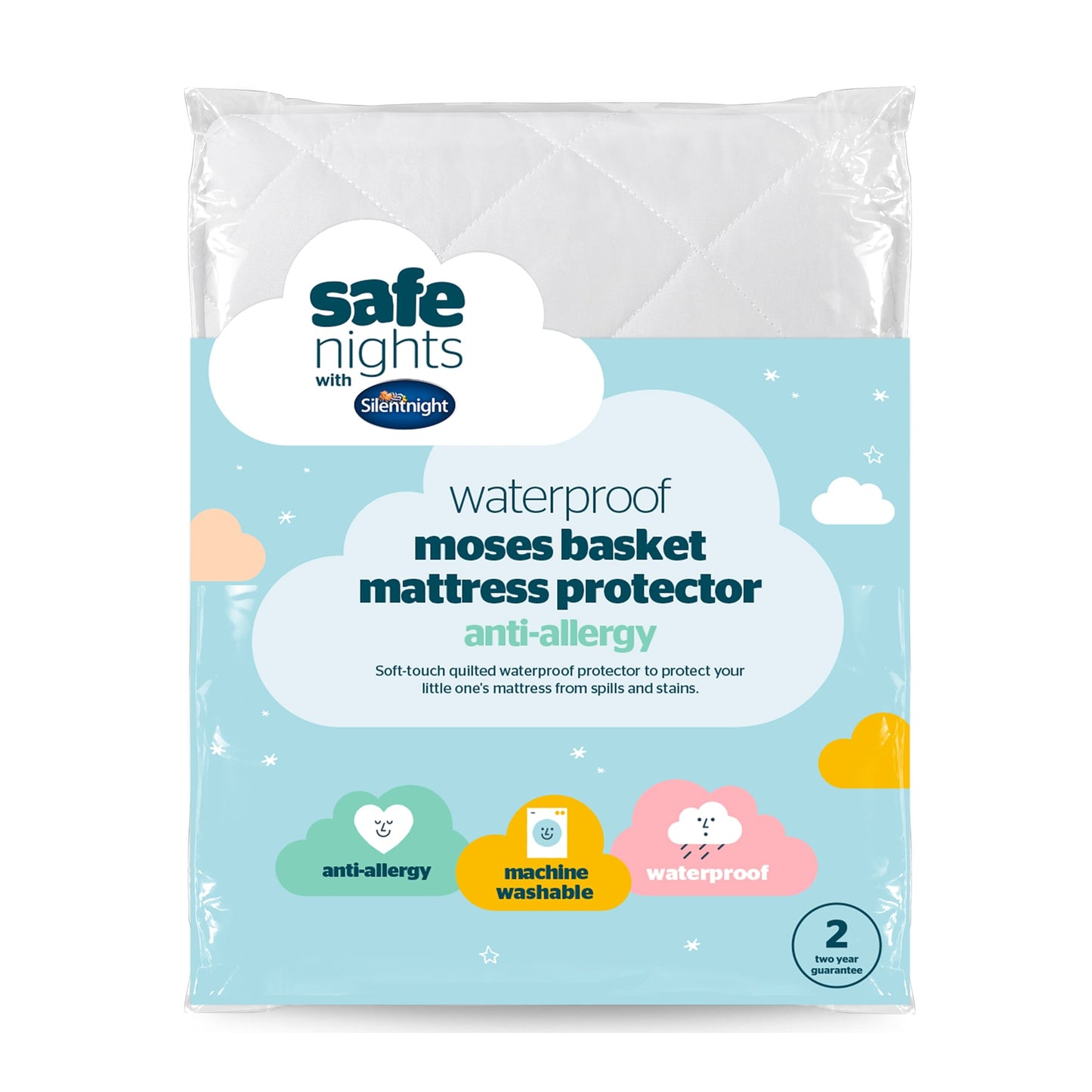 Silentnight Water Proof Moses Basket Mattress Protector — image 1