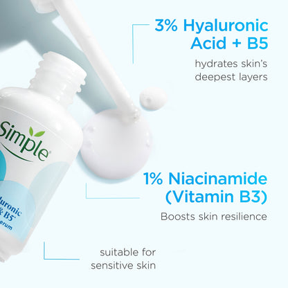 Simple 3% Vitamin B5 & Hyaluronic Acid Booster Face Serum 30Ml — image 3