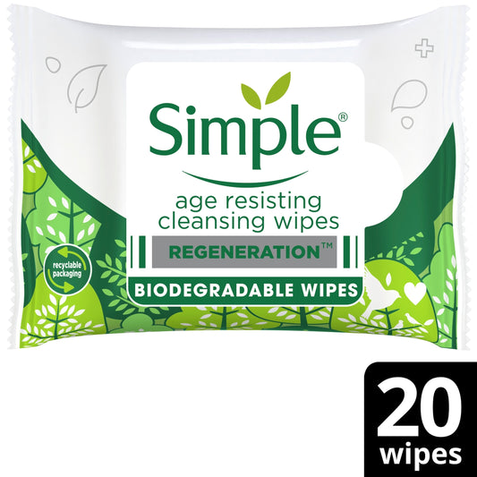 Simple Age Resisting Wipes 20 Pack — image 1
