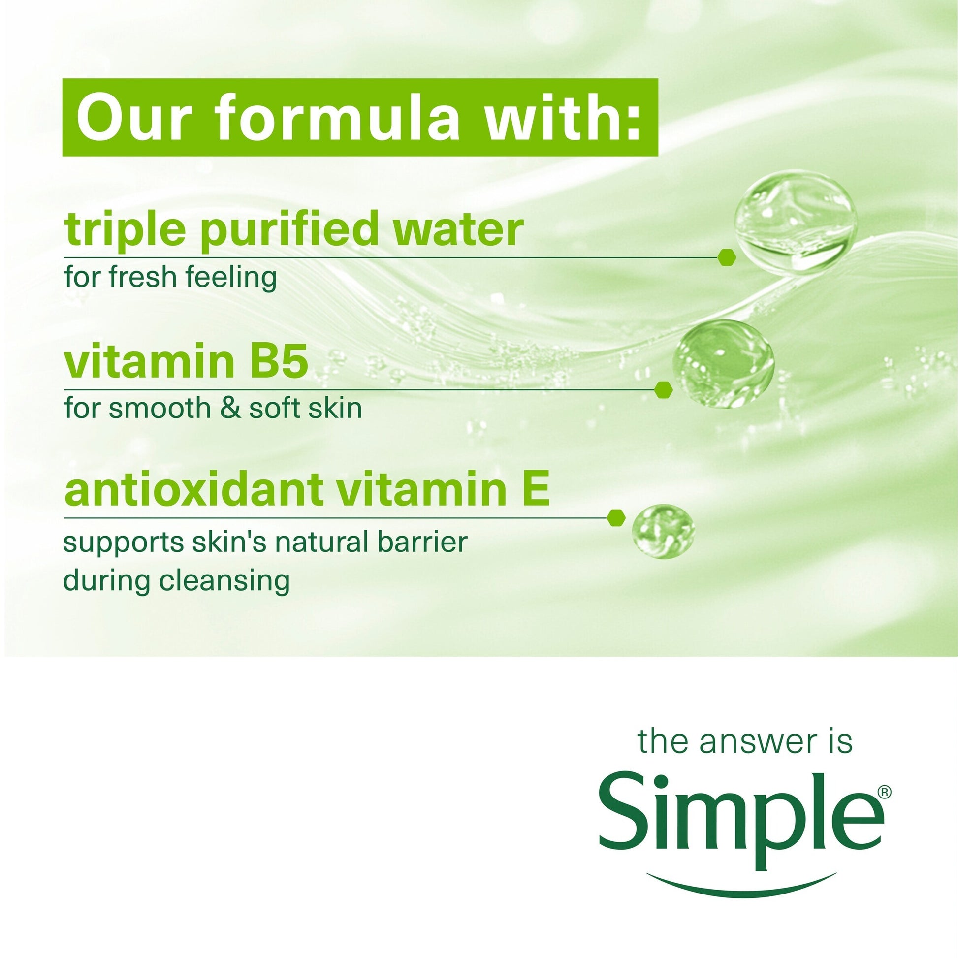 Simple Cleansing Biodegradable Wipes 33 Pack — image 3