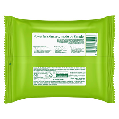 Simple Cleansing Biodegradable Wipes 33 Pack — image 5