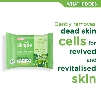 Simple Kind To Skin Exfoliating Wipes 20 Pack — image 4