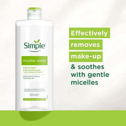 Simple Kind To Skin Micellar Cleansing Water 400Ml — image 3