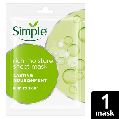 Simple Kind To Skin Rich Moisture Sheet Mask 21Ml — image 1