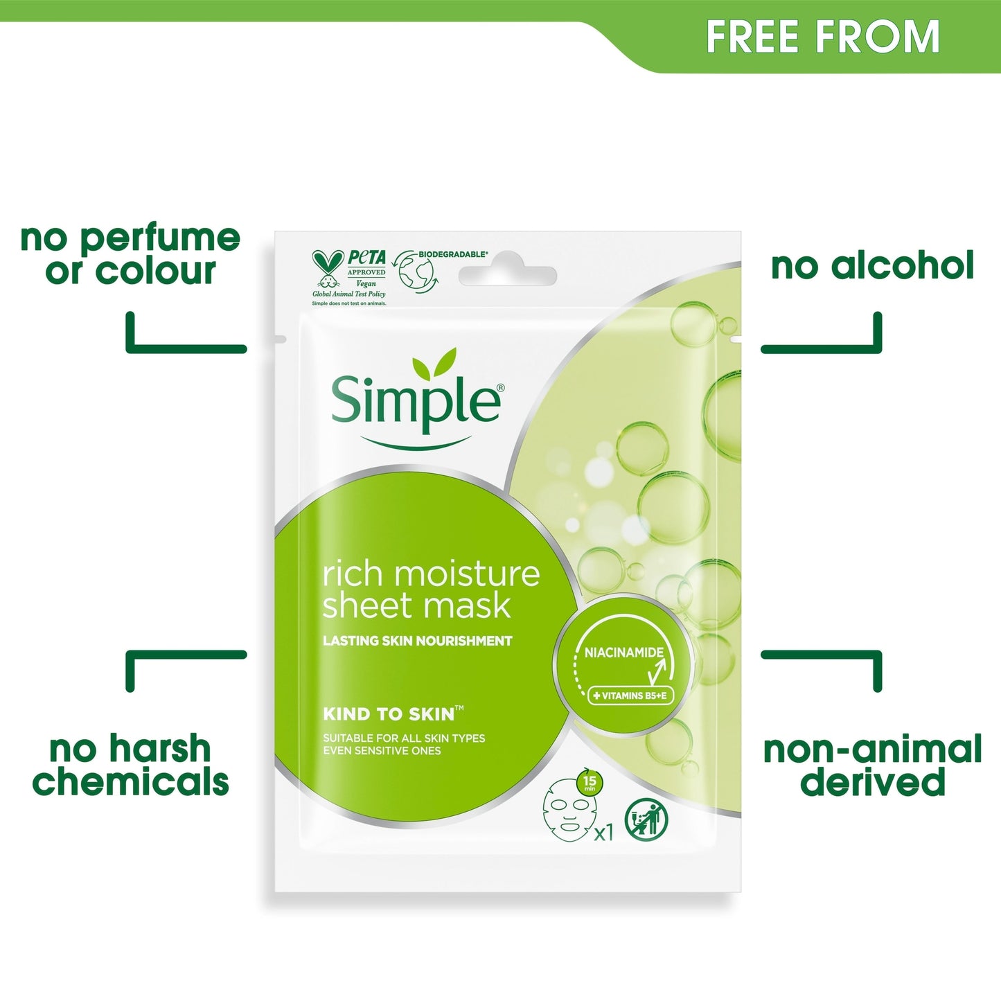 Simple Kind To Skin Rich Moisture Sheet Mask 21Ml — image 4