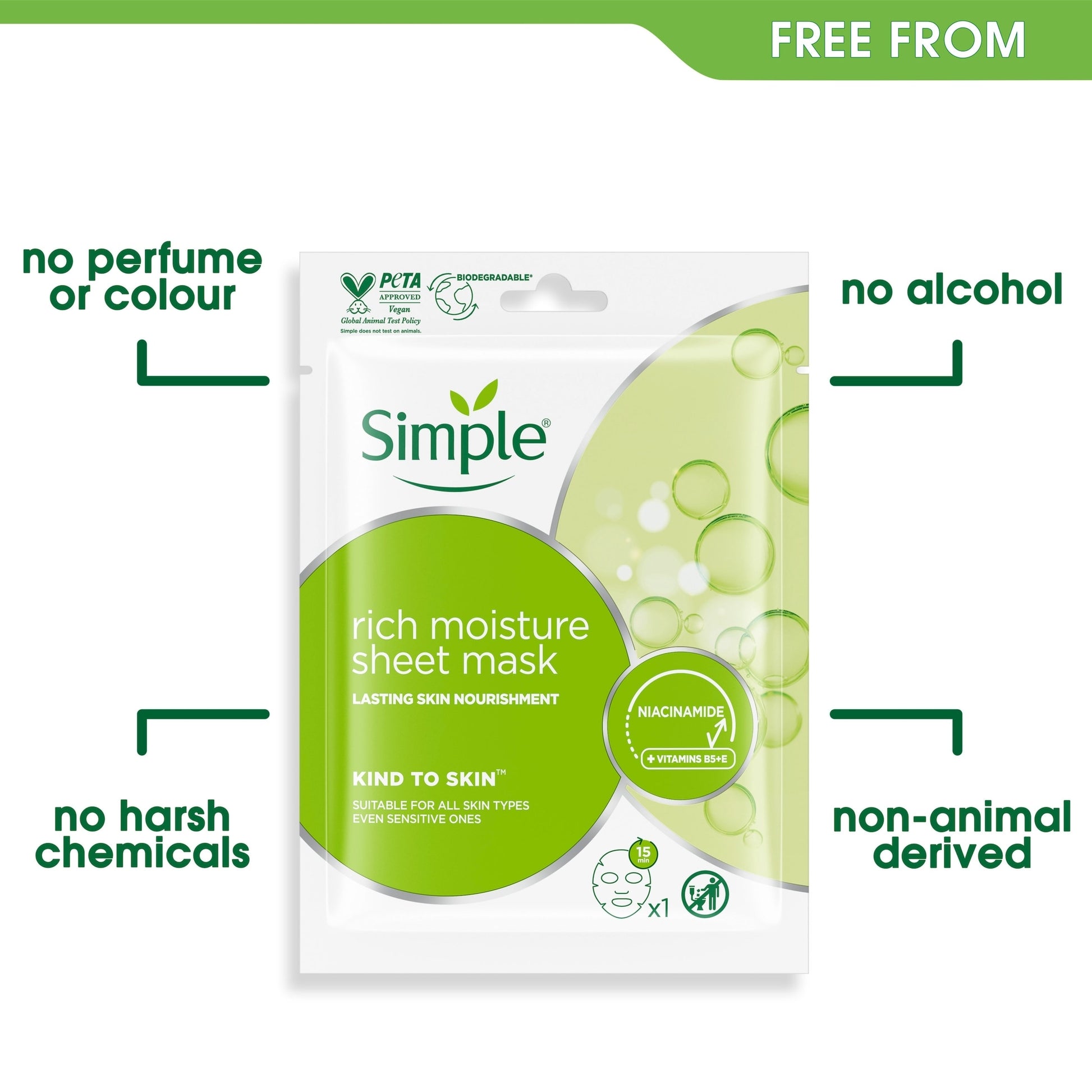 Simple Kind To Skin Rich Moisture Sheet Mask 21Ml — image 4