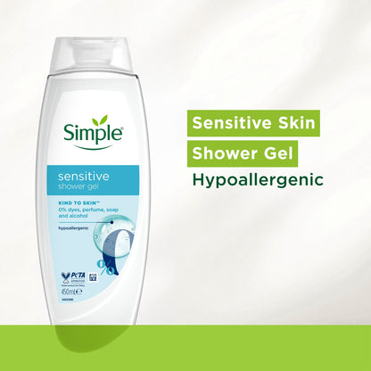 Simple Kind to Skin Sensitive Shower Gel Body Wash 450ml — image 2
