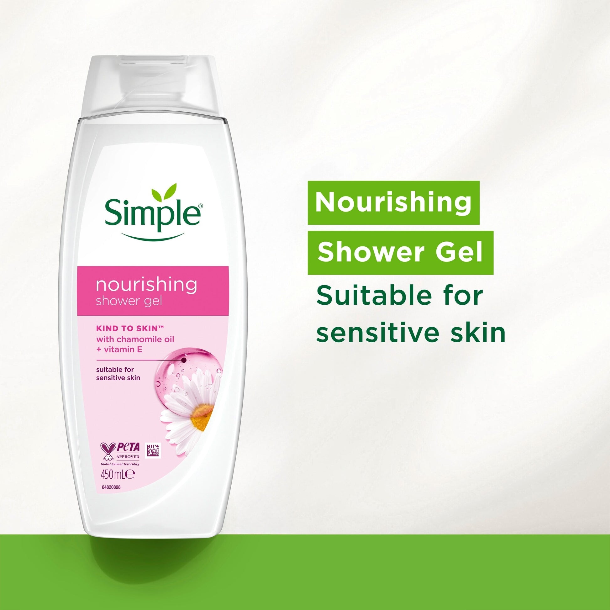 Simple Nourishing Kind To Skin Shower Cream Body Wash 450ml — image 2