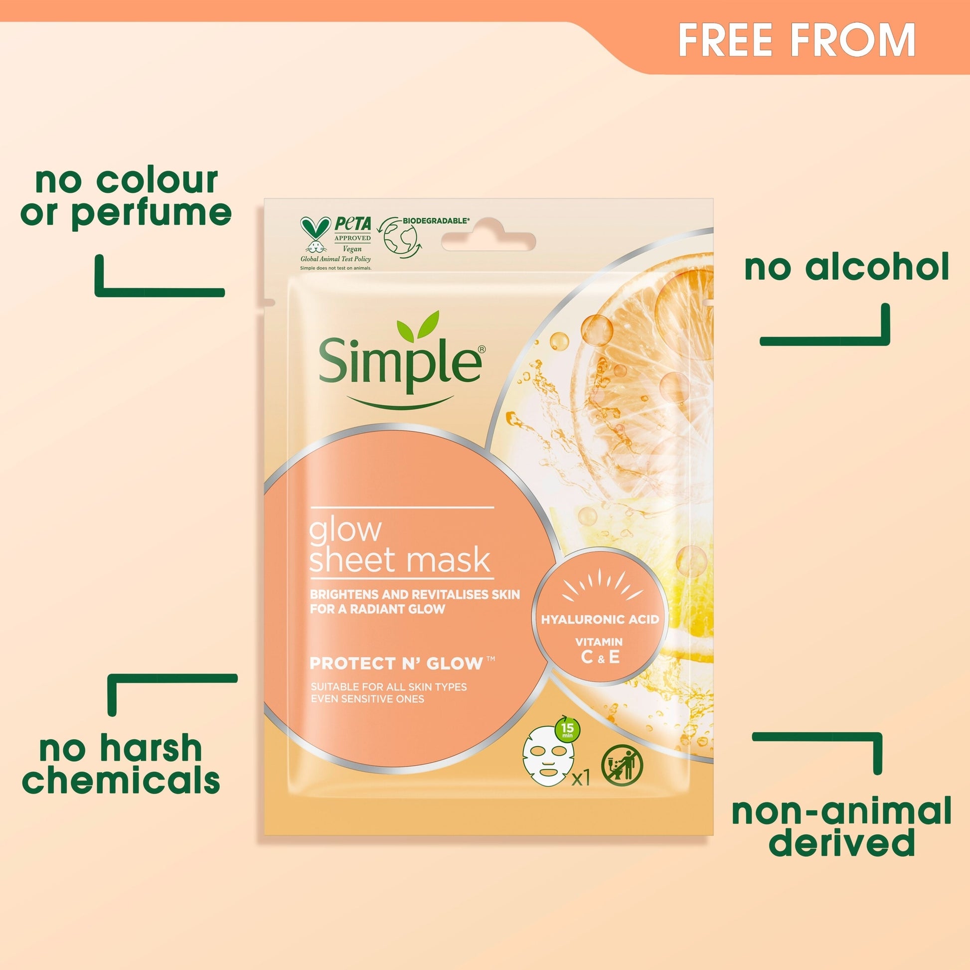 Simple Protect & Glow 48Hr Glow Sheet Mask 25Ml — image 3