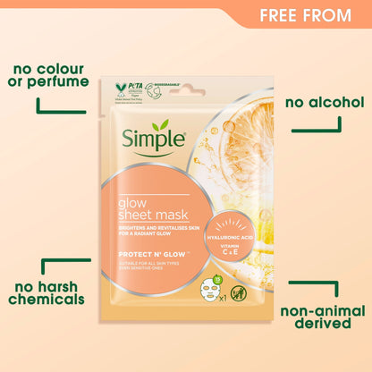 Simple Protect & Glow 48Hr Glow Sheet Mask 25Ml — image 3