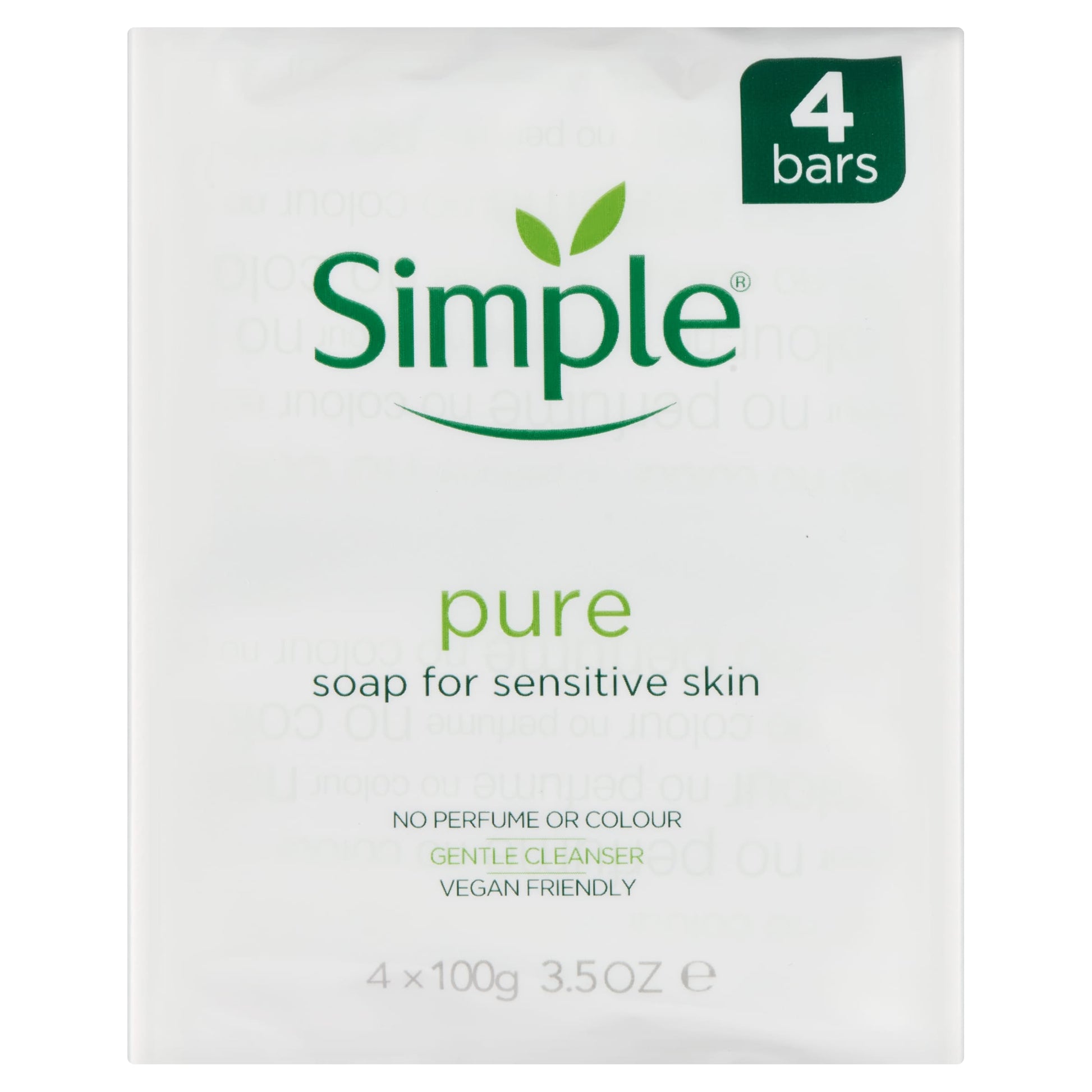 Simple Pure Soap Bars For Sensitive Skin 4 X 100G — image 1