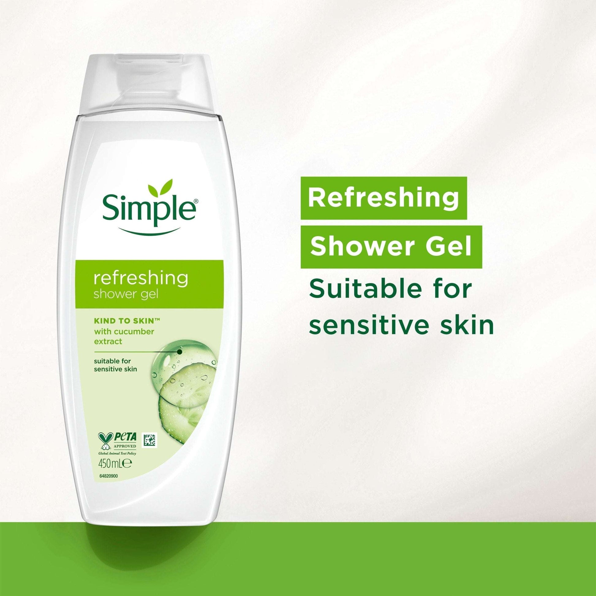 Simple Refreshing Kind To Skin Shower Gel Body Wash 450ml — image 2