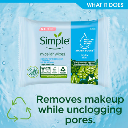 Simple Sensitive Skin Micellar Wipes 20 Pack — image 3