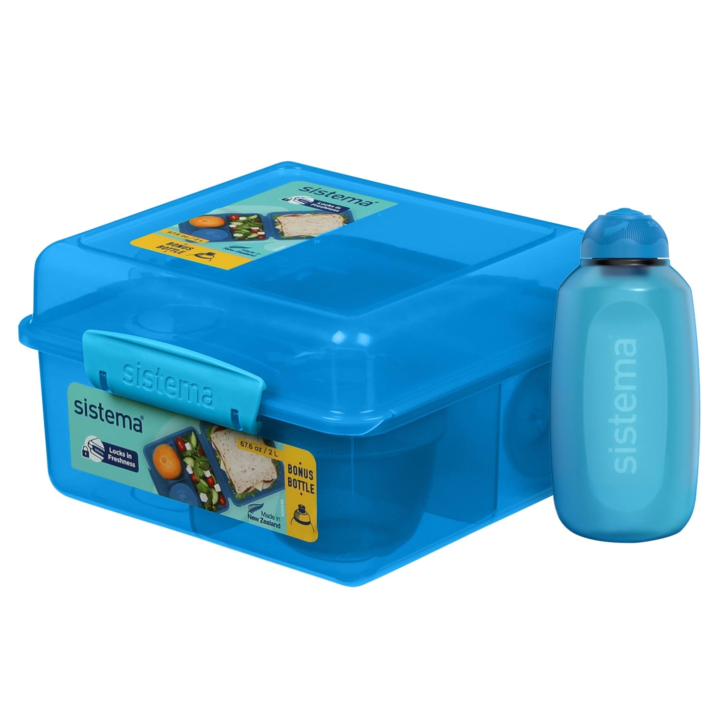 Sistema Blue Lunch Box Cube Max 2L with Itsy Bonus Water Bottle 380ml — image 1