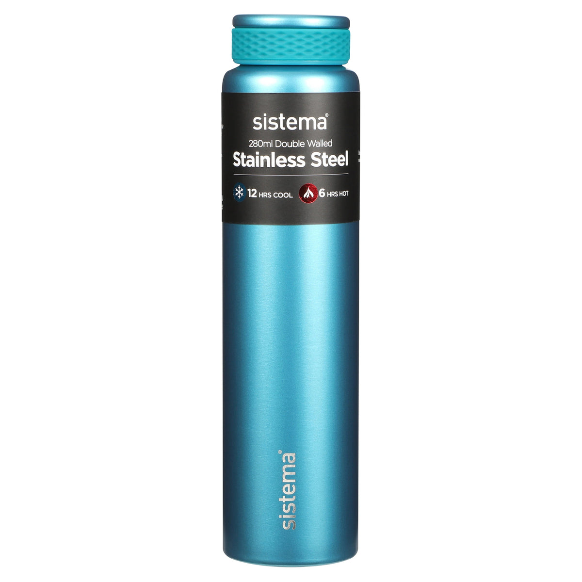 Sistema Chic Stainless Steel Water Bottle Assorted 280ml — image 1