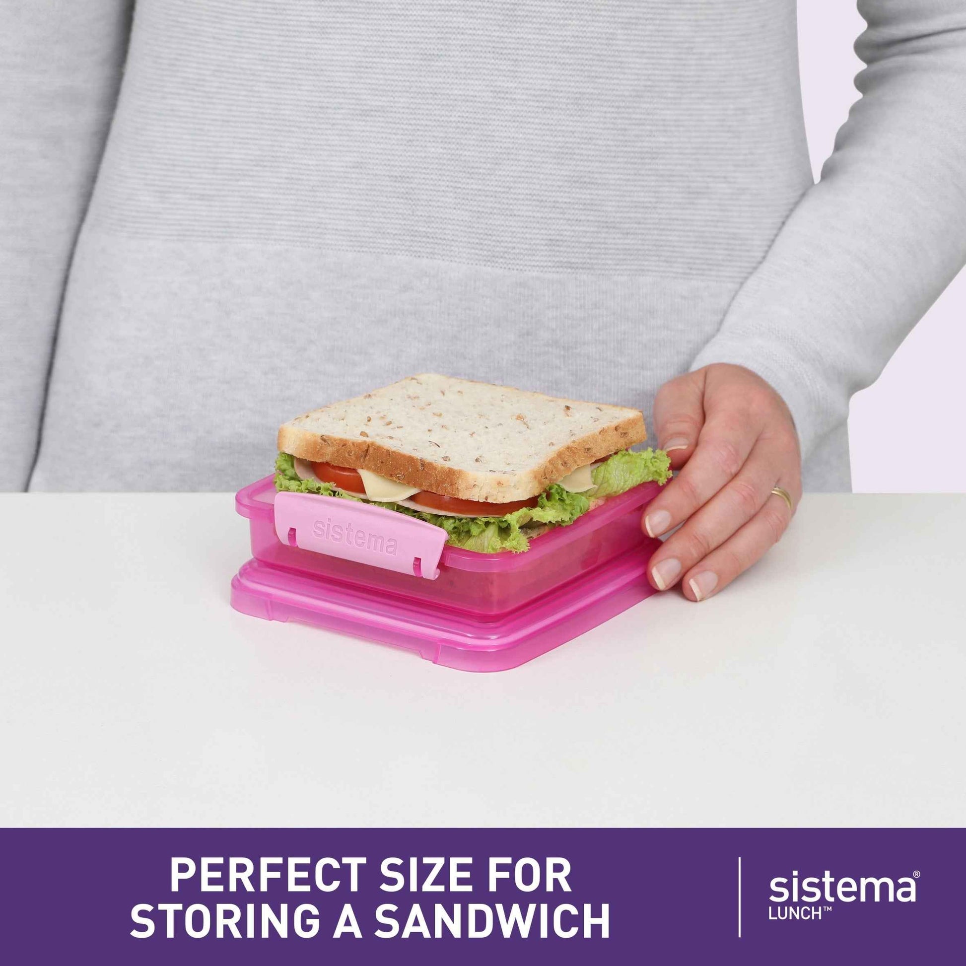 Sistema Expressions Food Storage Sandwich Box 450ml
