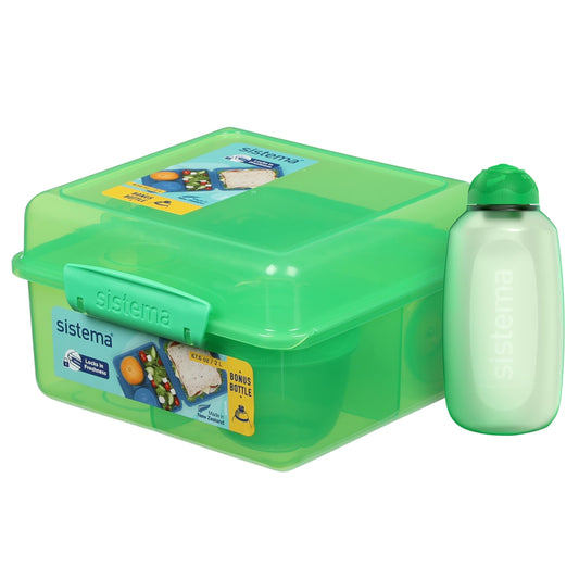 Sistema Green Lunch Box Cube Max 2L with Itsy Bonus Water Bottle 380ml — image 1