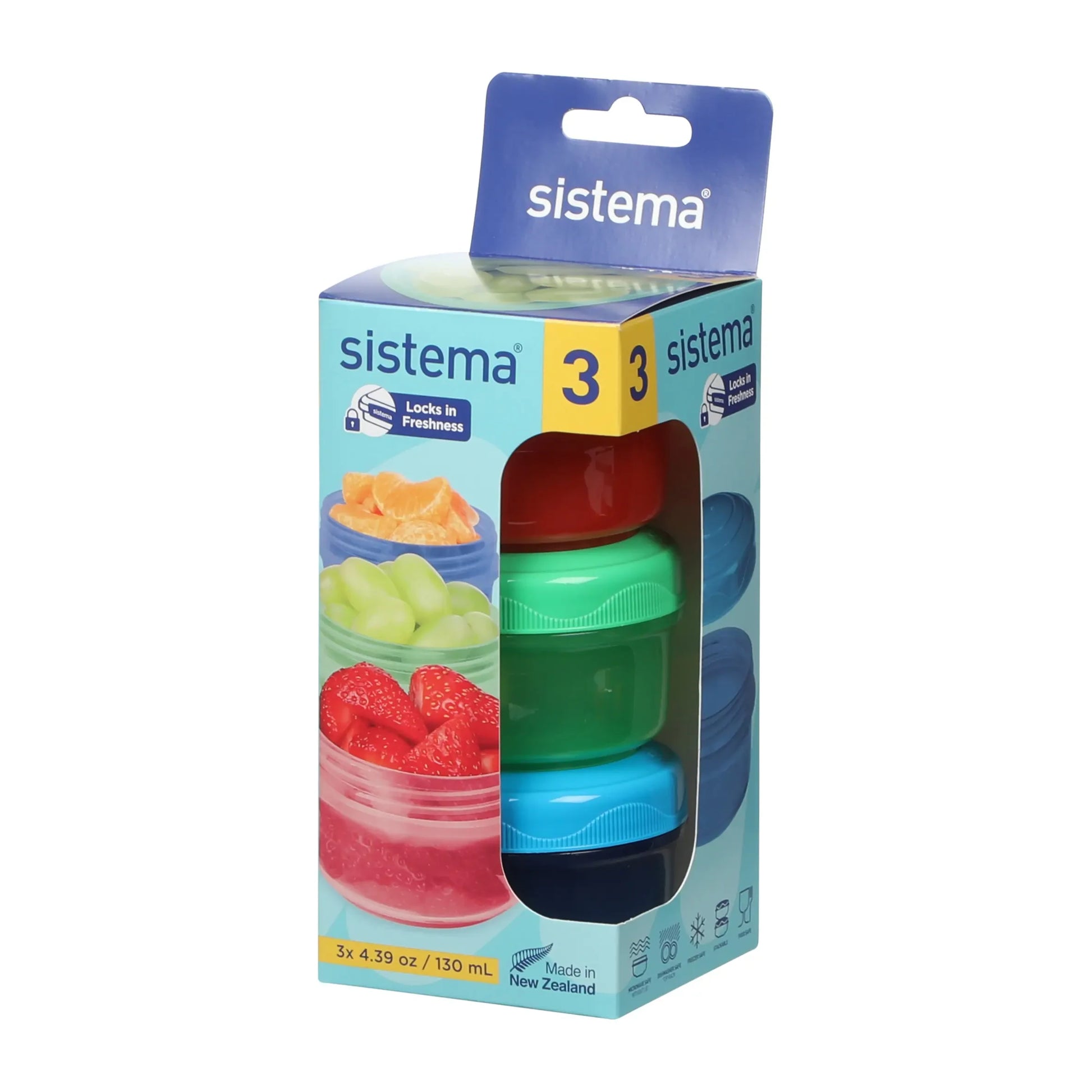 Sistema Mini Bites To Go Lunch Snack Box 130ml 3 Pack — image 1