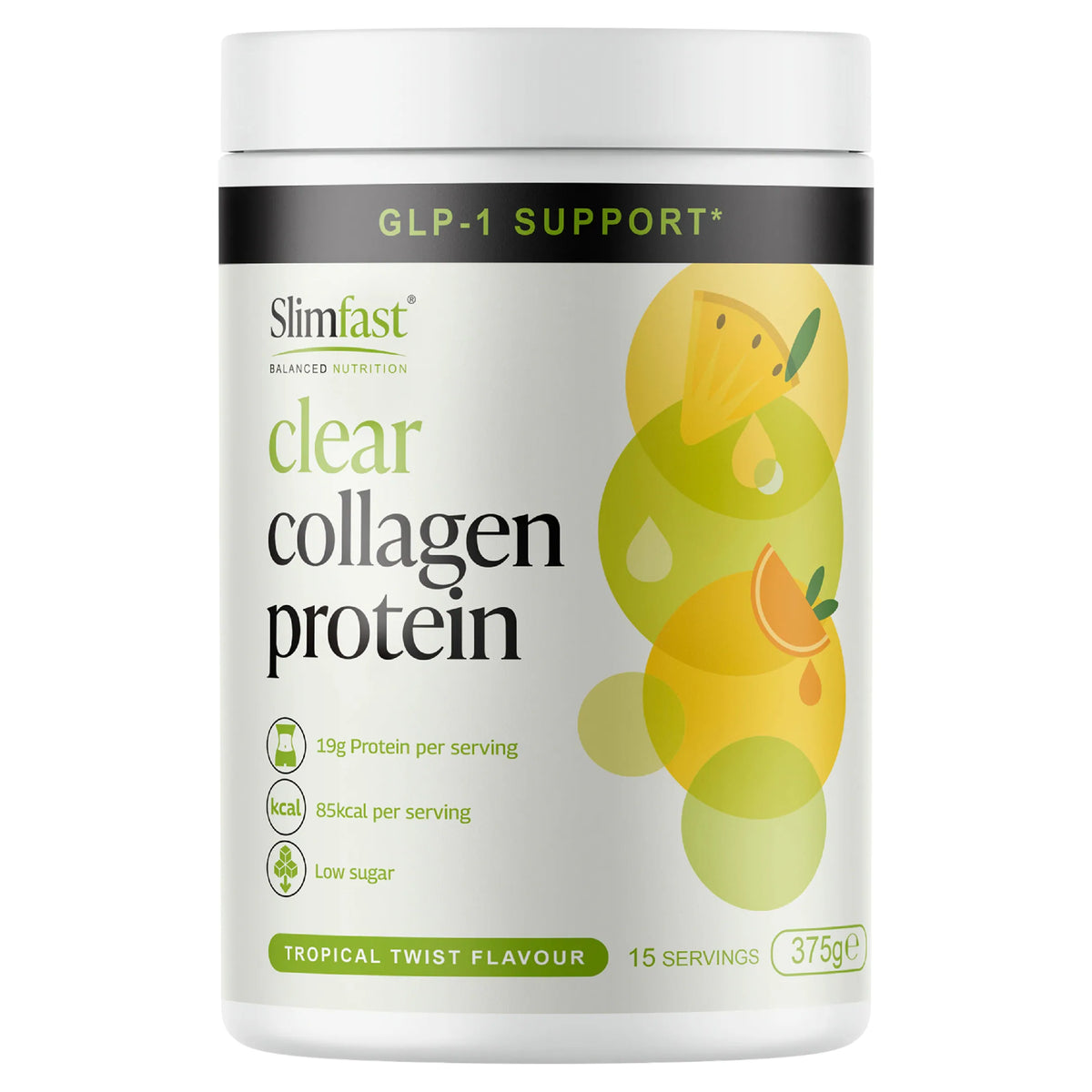 Slimfast Clear Collagen Protein Tropical Twist Flavour 15 servings 375g — image 1