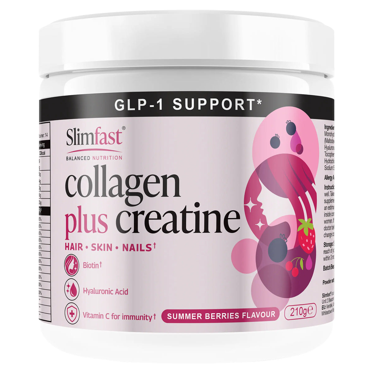 SlimFast Collagen Plus Creatine Summer Berries Flavour 14 Servings 210g — image 1