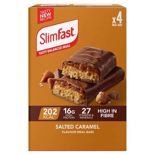 SlimFast Meal Replacement Bars Salted Caramel 4x60g — image 1
