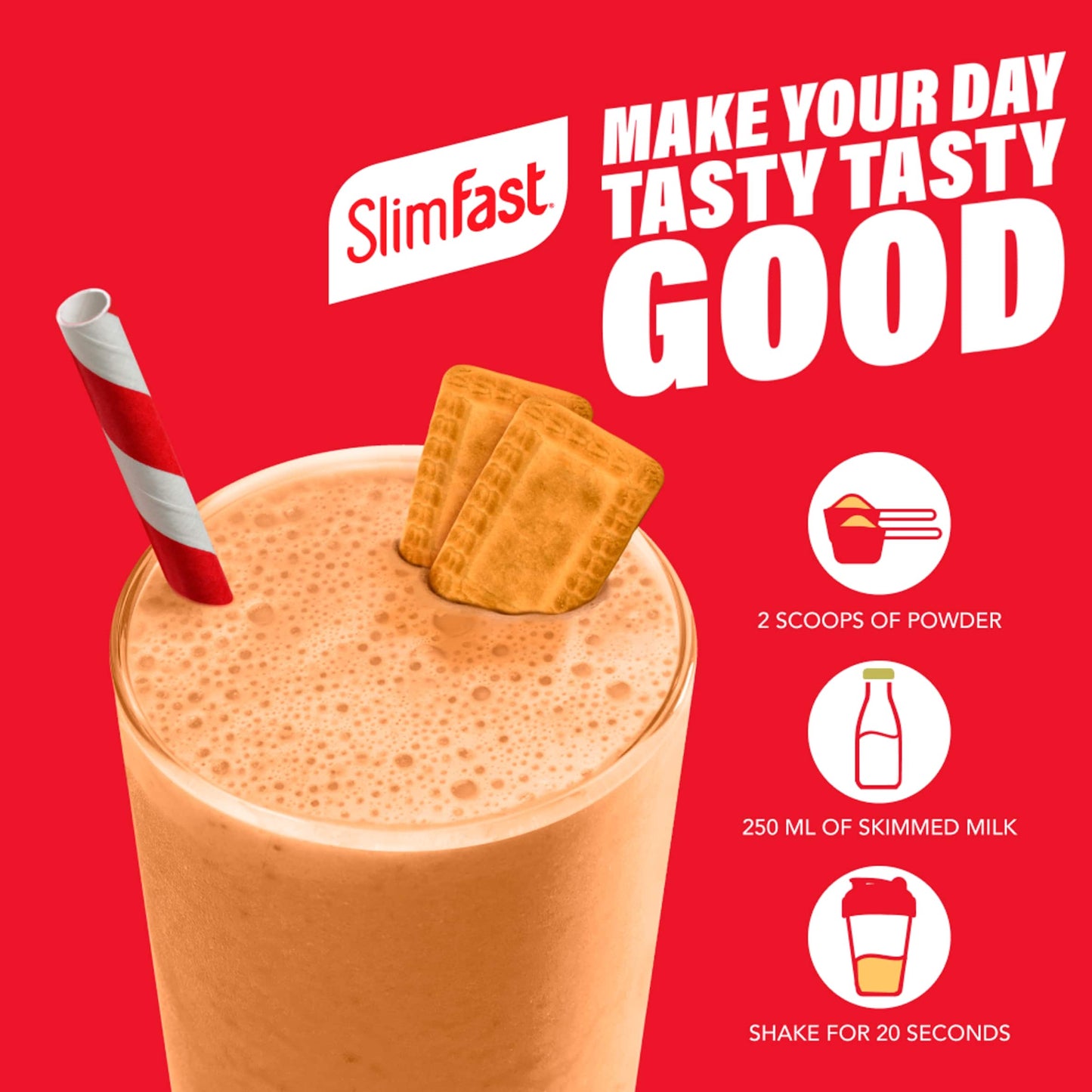 SlimFast Meal Replacement Powder - Caramelised Biscuit 365g — image 3