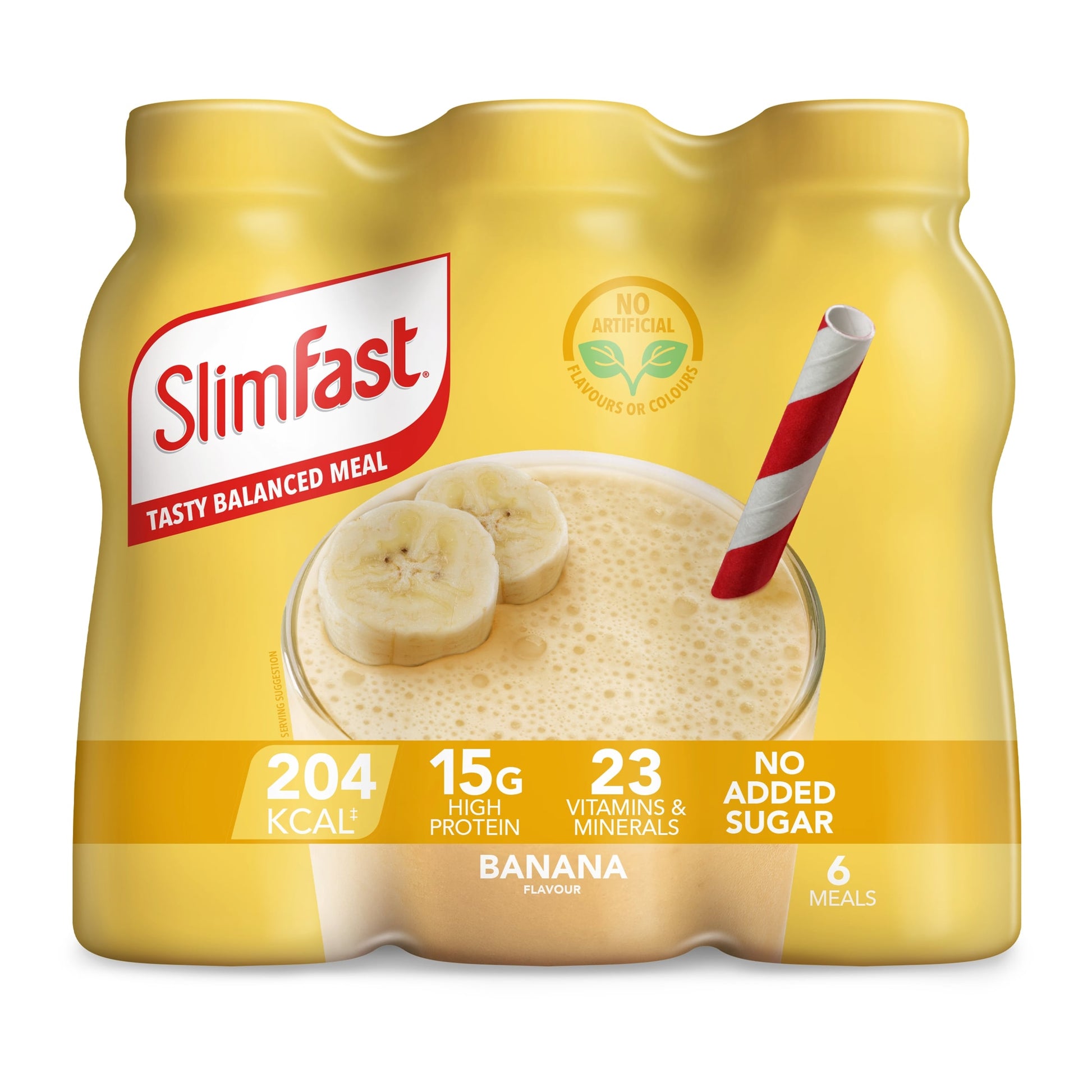 SlimFast Meal Replacement Shake - Banana Multipack 6 x 325ml — image 1