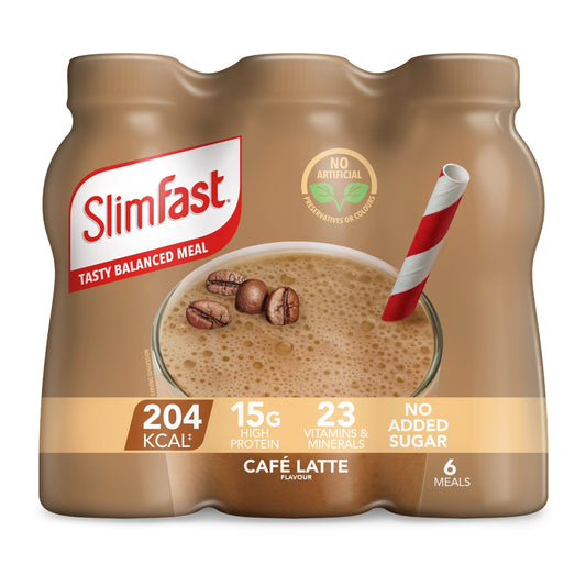 SlimFast Meal Replacement Shake - CafÃ© Latte 6 x 325ml — image 1