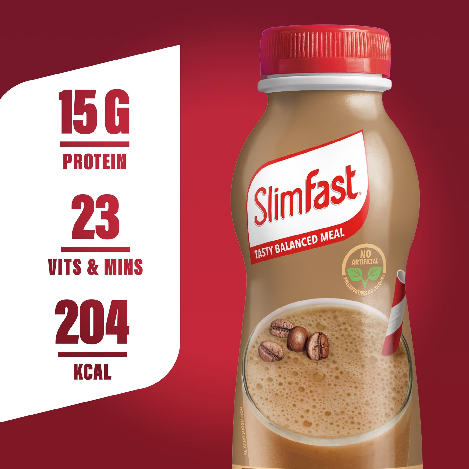SlimFast Meal Replacement Shake - CafÃ© Latte 6 x 325ml — image 2