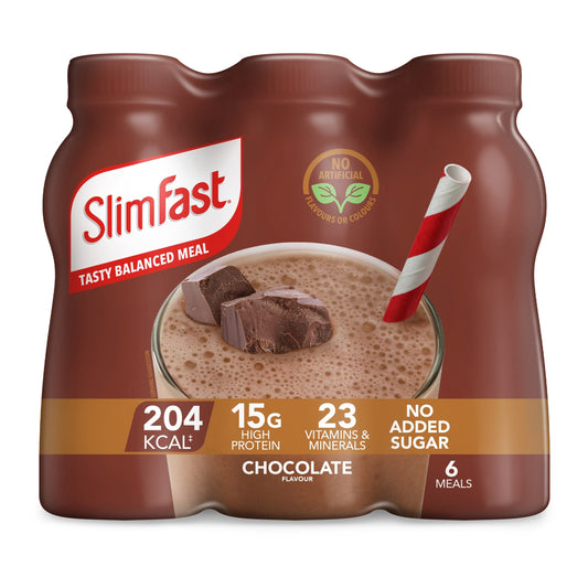 SlimFast Meal Replacement Shake - Chunky Chocolate 6 x 325ml — image 1