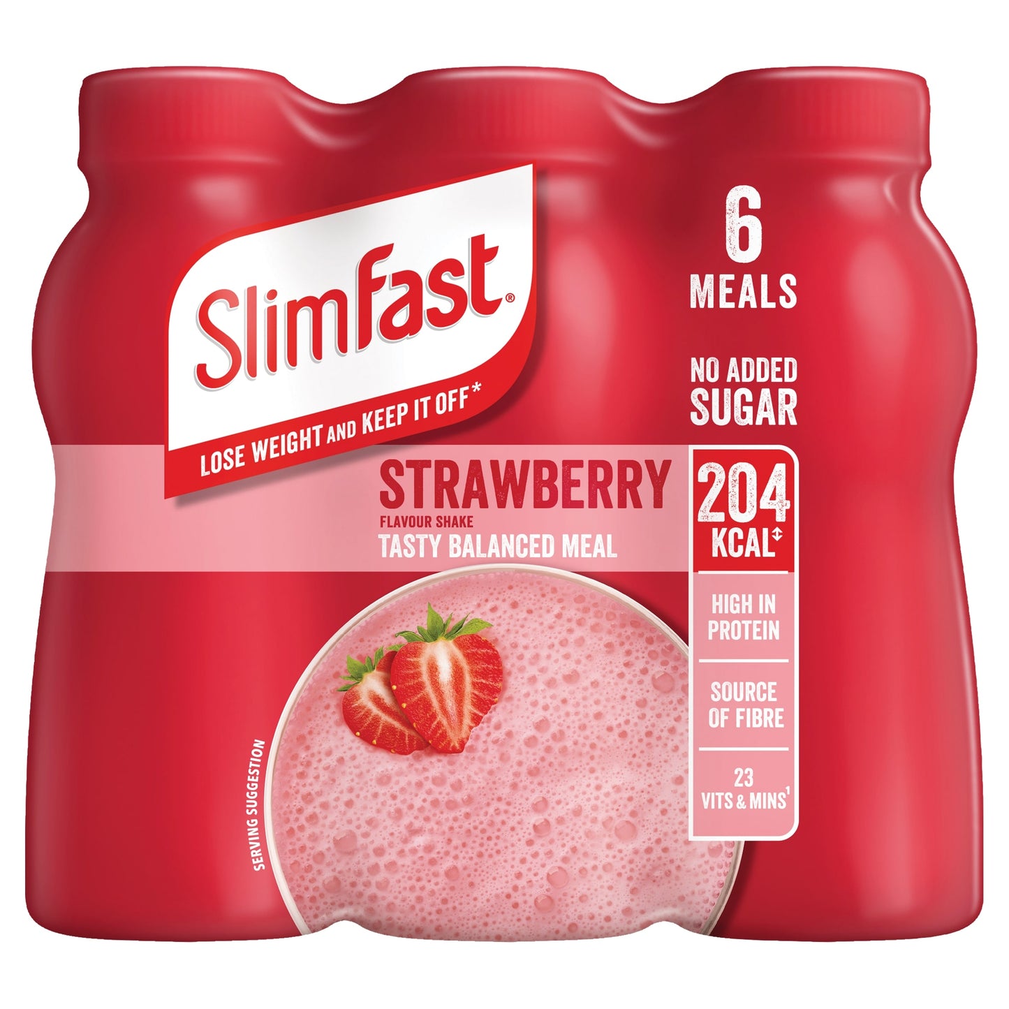 SlimFast Meal Replacement Shake - Strawberry Multipack 6 x 325ml — image 1