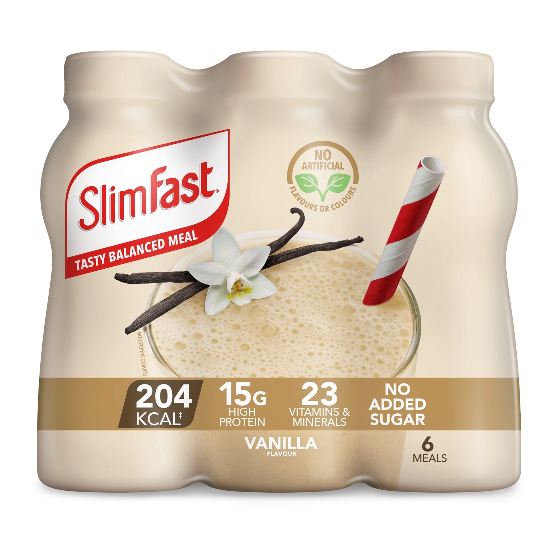 SlimFast Meal Replacement Shake - Vanilla 6 Pack 325ml — image 1