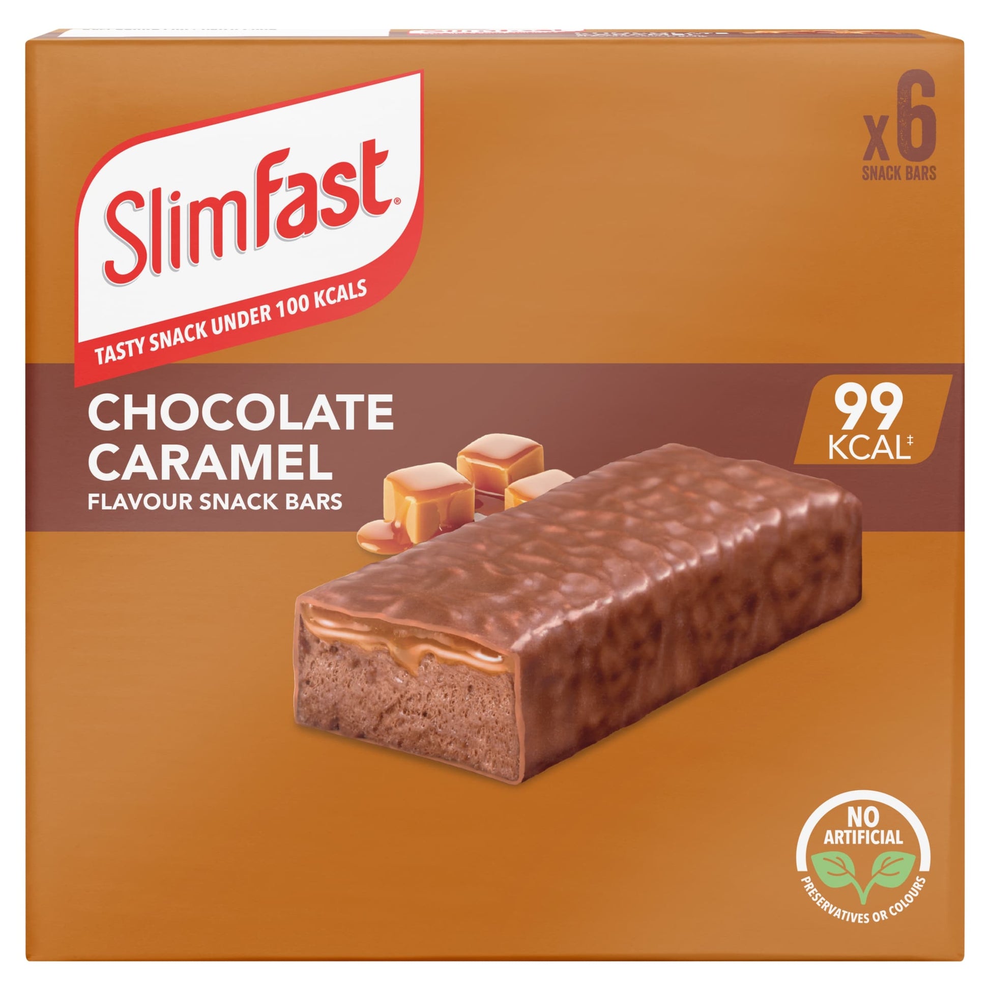 SlimFast Snack Bar - Chocolate Caramel 6 Bars 156g — image 1
