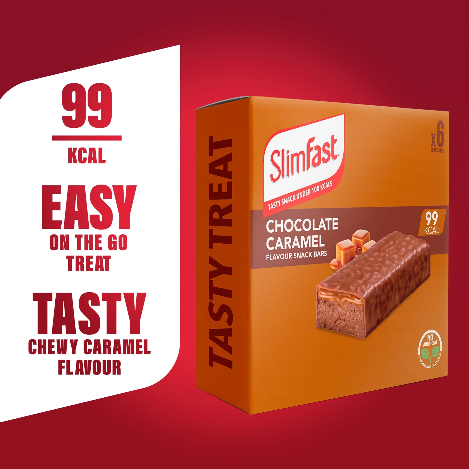 SlimFast Snack Bar - Chocolate Caramel 6 Bars 156g — image 2