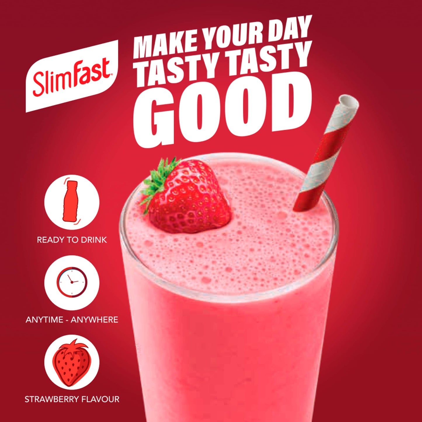 SlimFast Strawberry 30g Protein Shake Multipack - 4 x325ml — image 5
