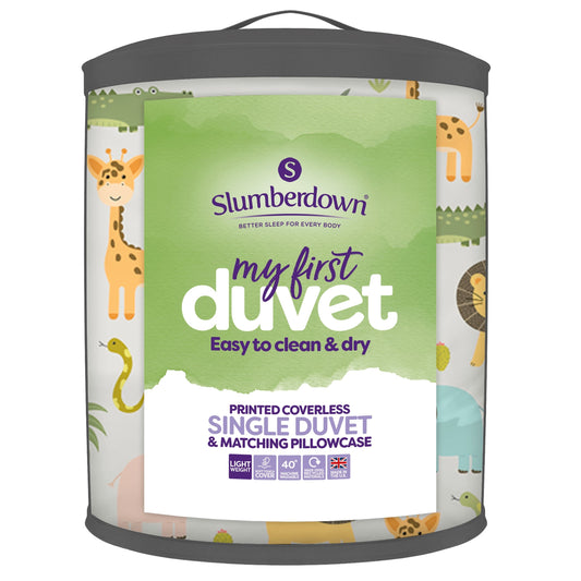 Slumberdown Coverless Jungle Duvet Set Single — image 1