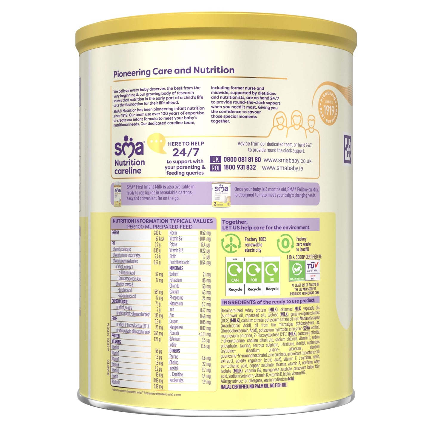 SMA First Infant Baby Milk Powder Formula From Birth 800g — image 2