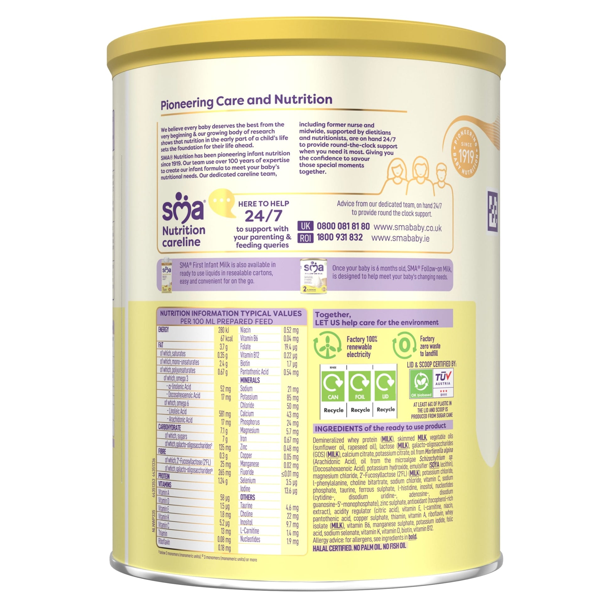 SMA First Infant Baby Milk Powder Formula From Birth 800g — image 2