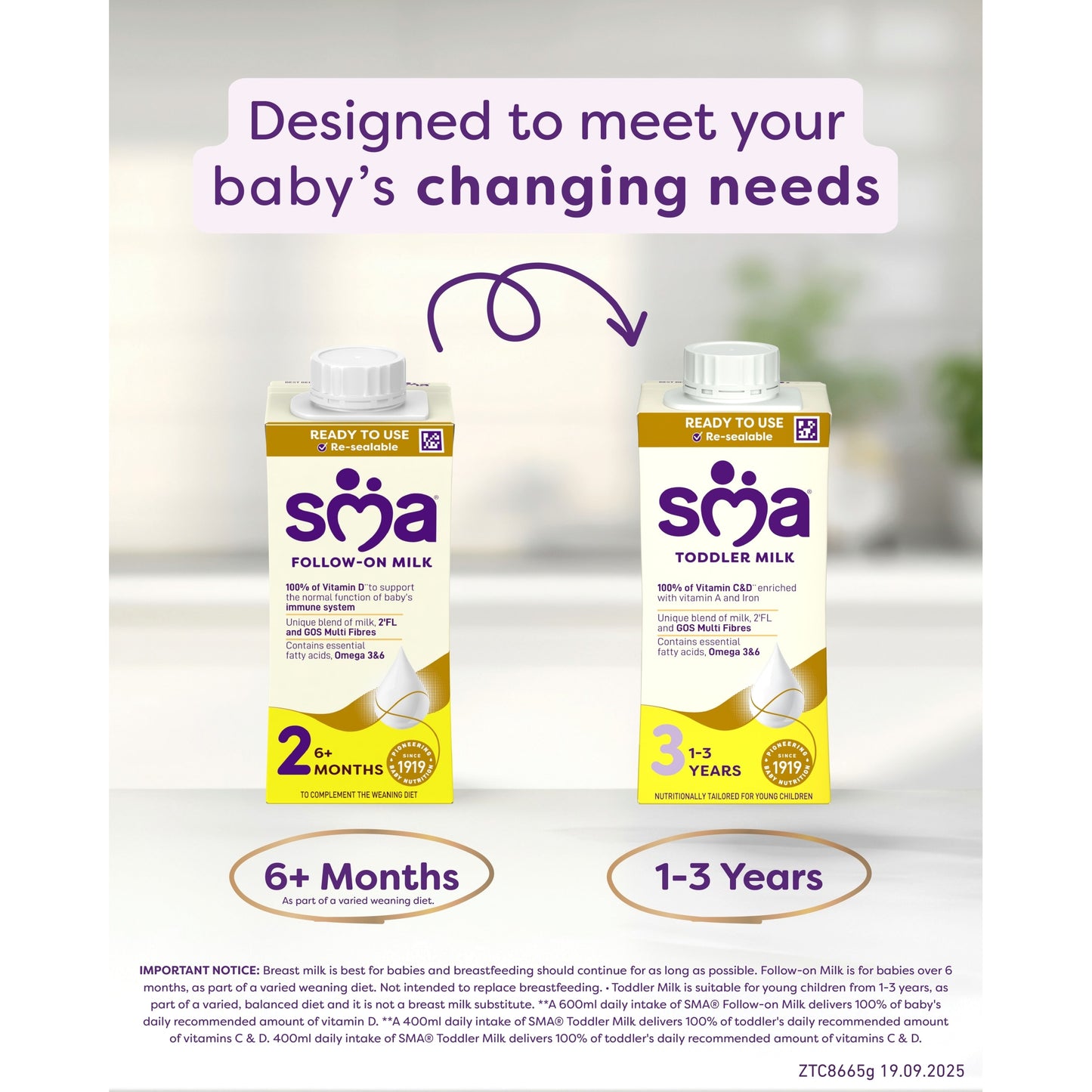 SMA Follow On Baby Milk Formula Liquid Ready to Feed 6+ months 6x200ml — image 4