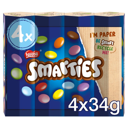 Smarties Milk Chocolate Tube Multipack 34g 4 Pack — image 1
