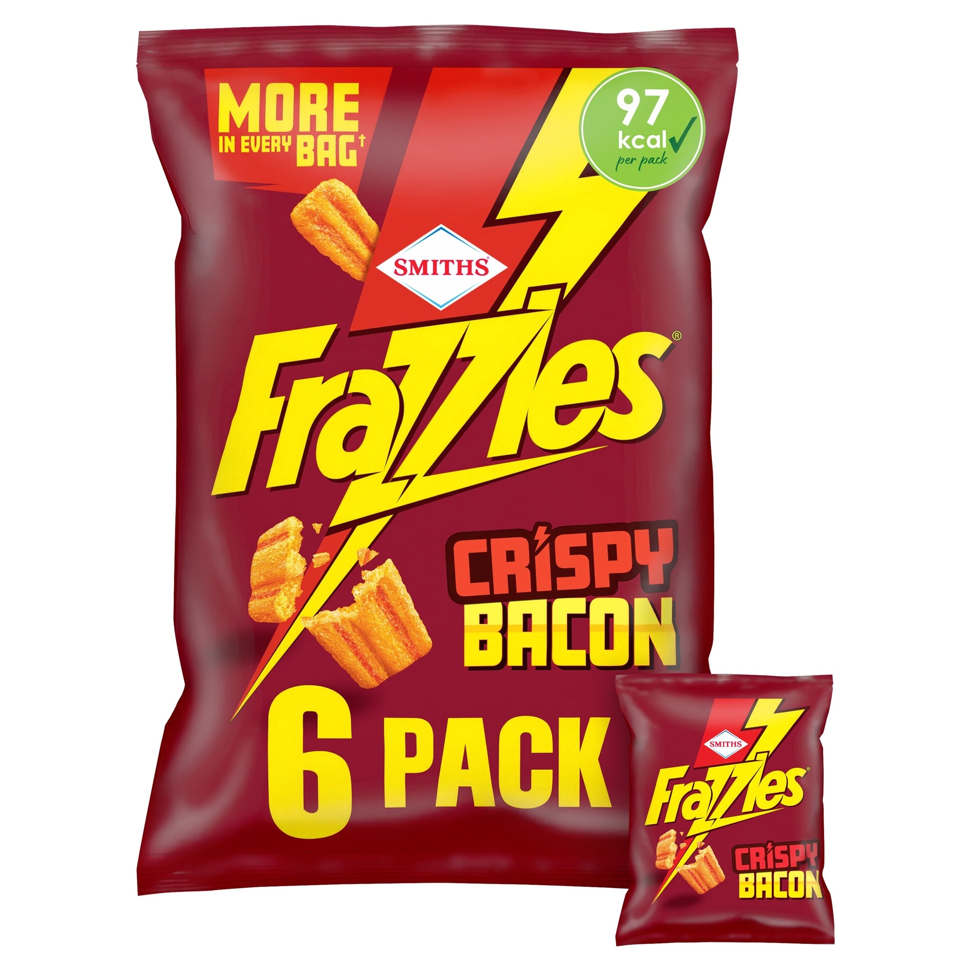 Smiths Frazzles Bacon Multipack Crisps 6 x 20g — image 1